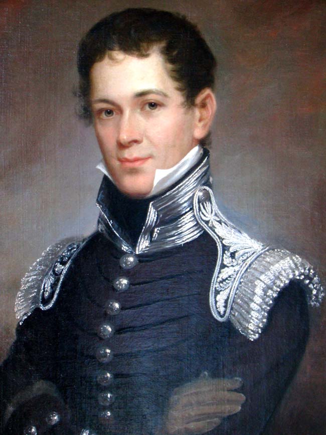 A Magnificent oil portrait of a company grade officer of a United States Army Infantry regiment circa 1818-1832.   — image 3
